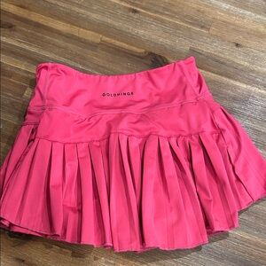 Goldhinge Women's Vibrant Pink Pleated Mini Skirt